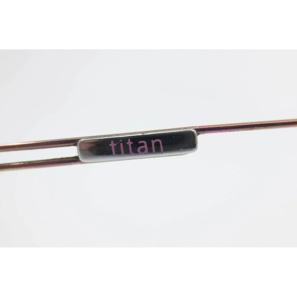 Silhouette Titan Rimless Eyeglasses Iridescent Purple Gold Tone Oval Demo Lenses